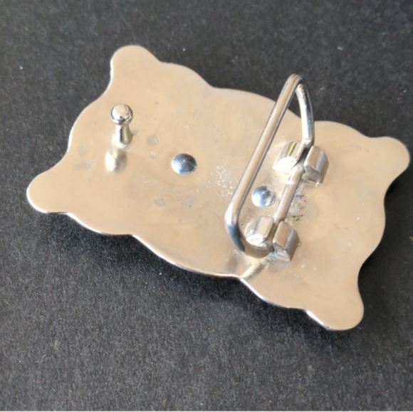 Western Southwestern equestrian belt buckle with 3D horse head and shoe - Picture 5 of 7